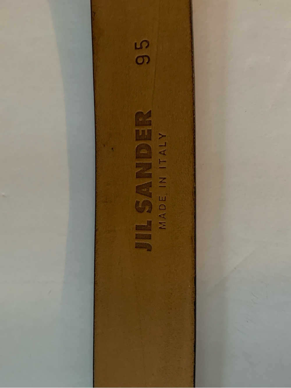 Jil Sander Tan Leather Belt - Classic Casual Style 95 - Picture 6 of 10
